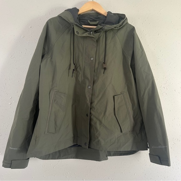Eddie Bauer Green Sprig Women's Port Townsend Waterproof Rain Jacket Outdoor XL - Picture 2 of 12